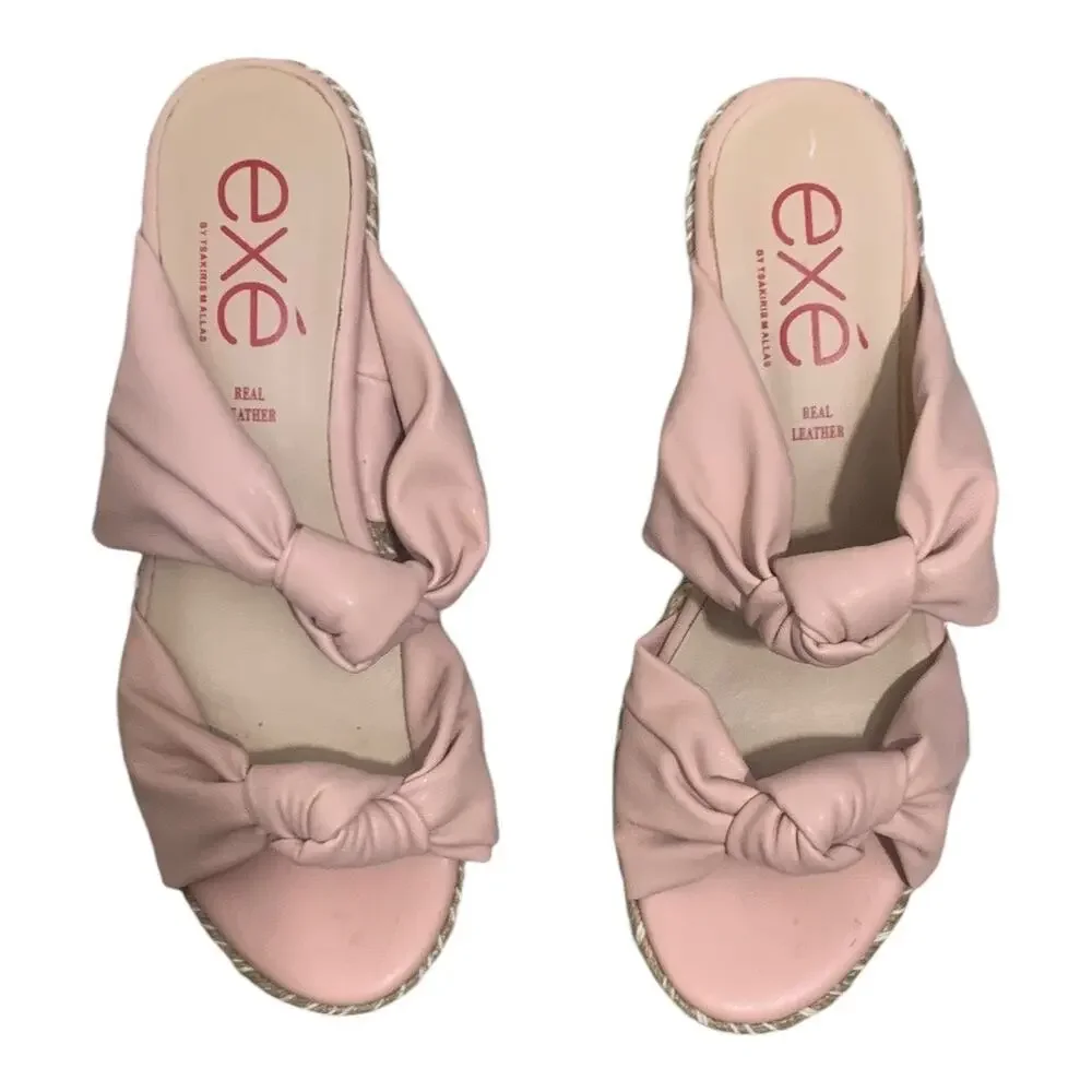 EXE' Valeria 905 Wedges Pink Leather sz‎ 38